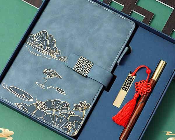 筆記本A5國潮禮盒套裝，文創(chuàng)禮品商務(wù)辦公記事本定制